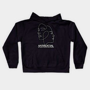 Antisocial But Will Discuss Brows Kids Hoodie